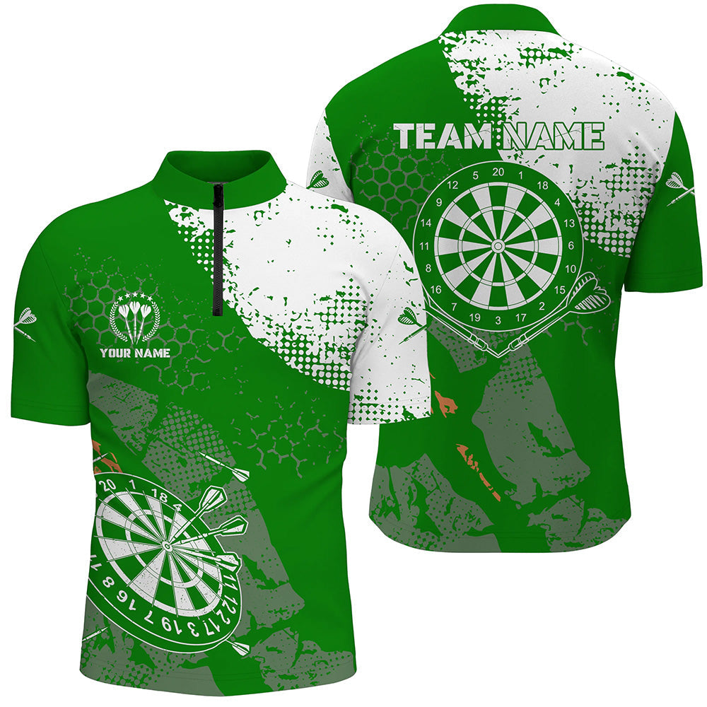 Retro Green White Pattern Custom Darts Dart Team