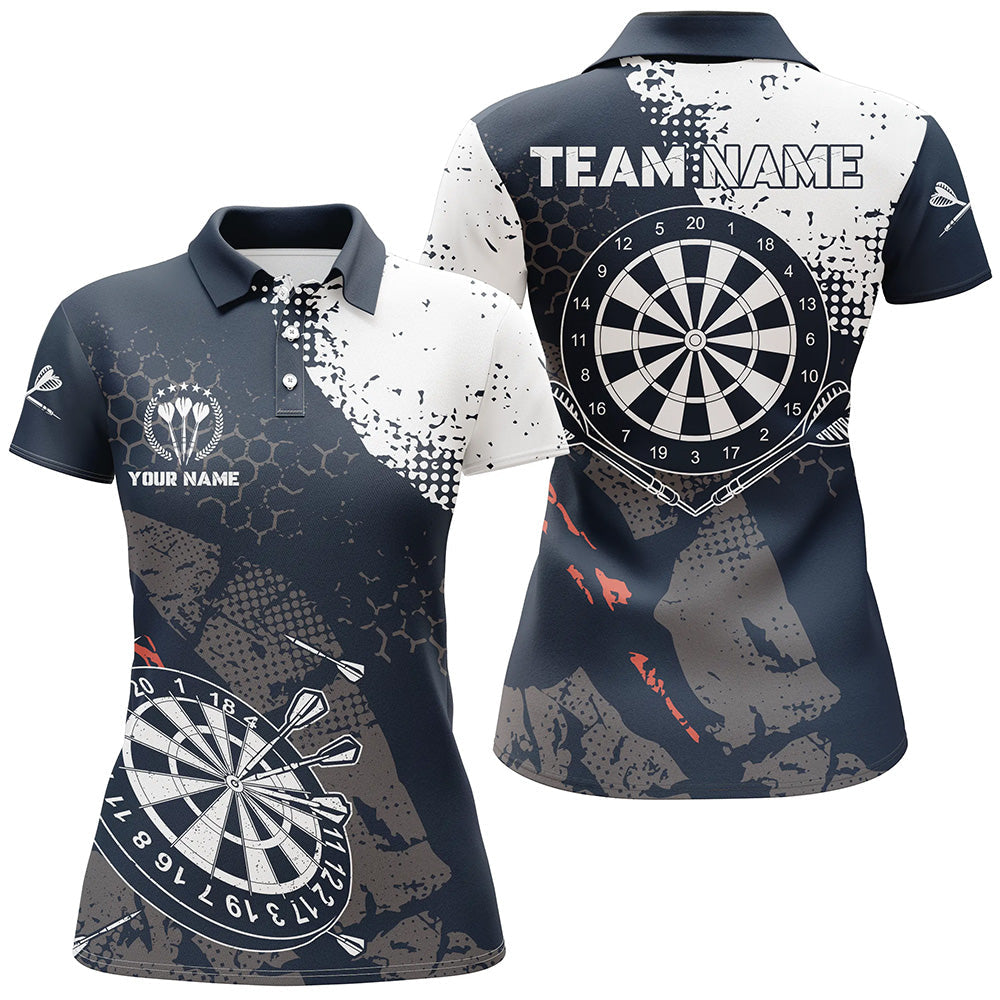 Retro Navy White Pattern Custom Darts Dart Team