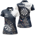 Retro Navy White Pattern Custom Darts Dart Team