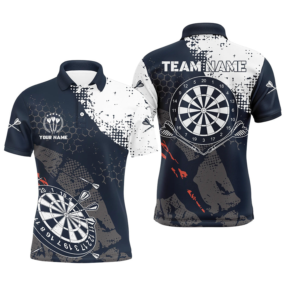 Retro Navy White Pattern Custom Darts Dart Team