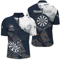Retro Navy White Pattern Custom Darts Dart Team
