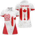 Grunge Canada Flag Darts Quarter-Zip Custom Patriotic Women Darts Dart