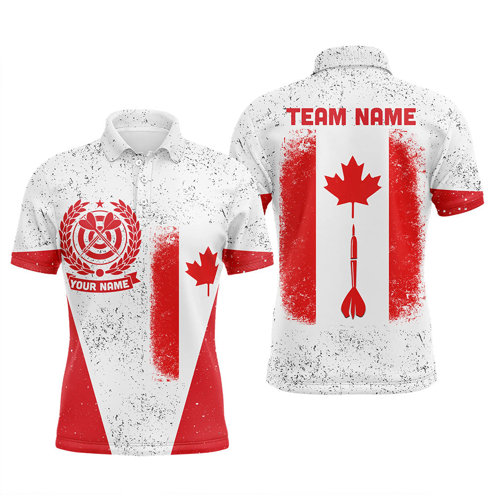 Grunge Canada Flag Darts Quarter-Zip Custom Patriotic Women Darts Dart