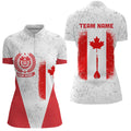 Grunge Canada Flag Darts Quarter-Zip Custom Patriotic Women Darts Dart