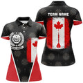 Retro Canada Flag Darts Quarter-zip Custom Patriotic Women Darts Dart