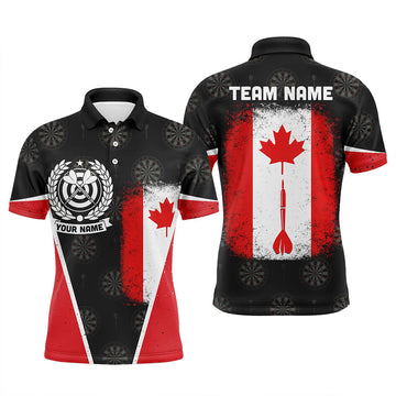 Retro Canada Flag Darts Quarter-zip Custom Patriotic Women Darts Dart