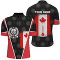 Retro Canada Flag Darts Quarter-zip Custom Patriotic Women Darts Dart