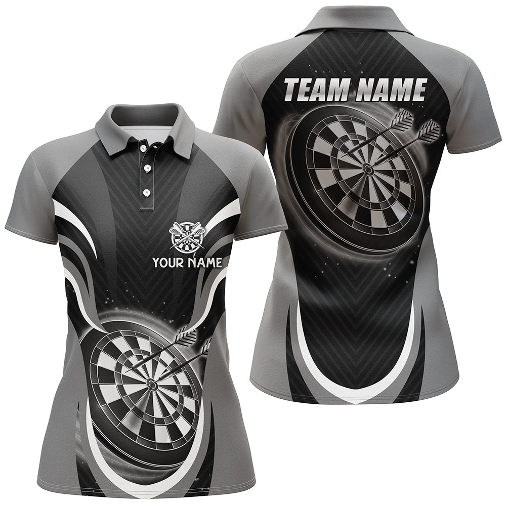 Personalized Black Grey Darts Quarter-Zip Custom Dart Darts
