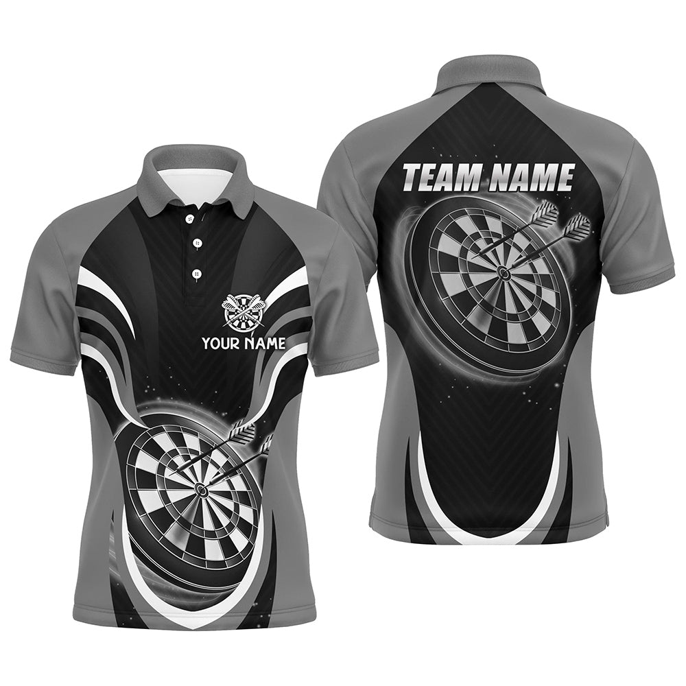 Personalized Black Grey Darts Quarter-Zip Custom Dart Darts