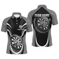 Personalized Black Grey Darts Quarter-Zip Custom Dart Darts