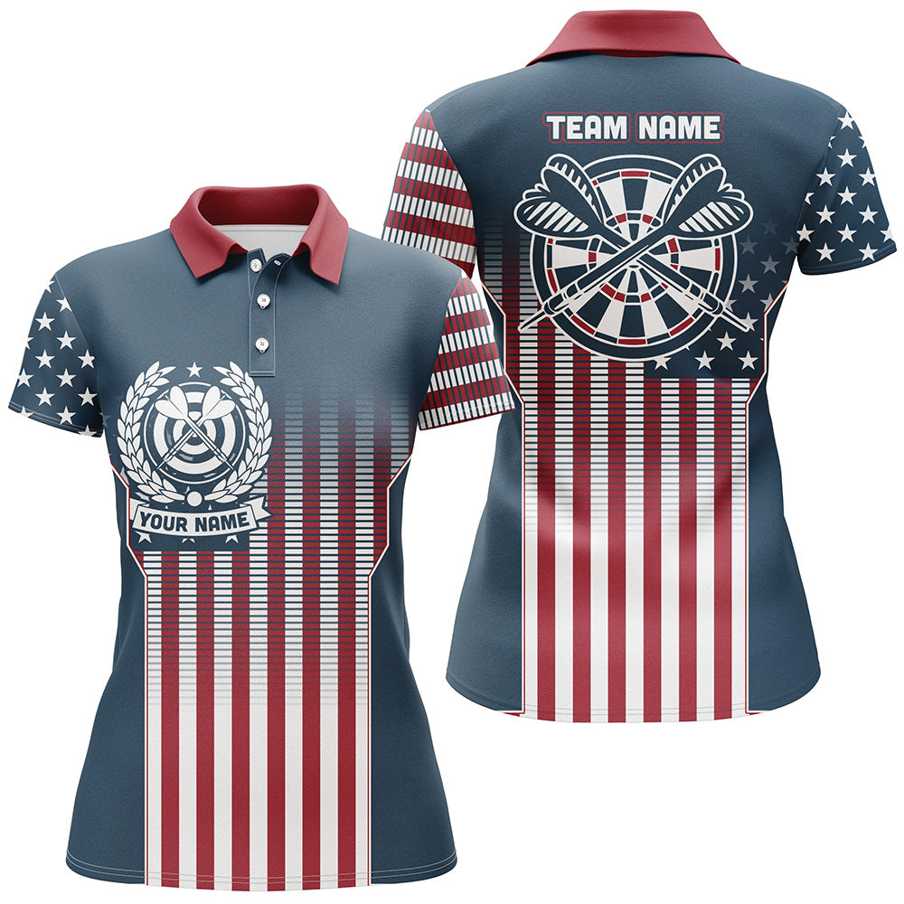 Vintage Gradient American Flag Emblem Darts Quarter-Zip Custom Dart
