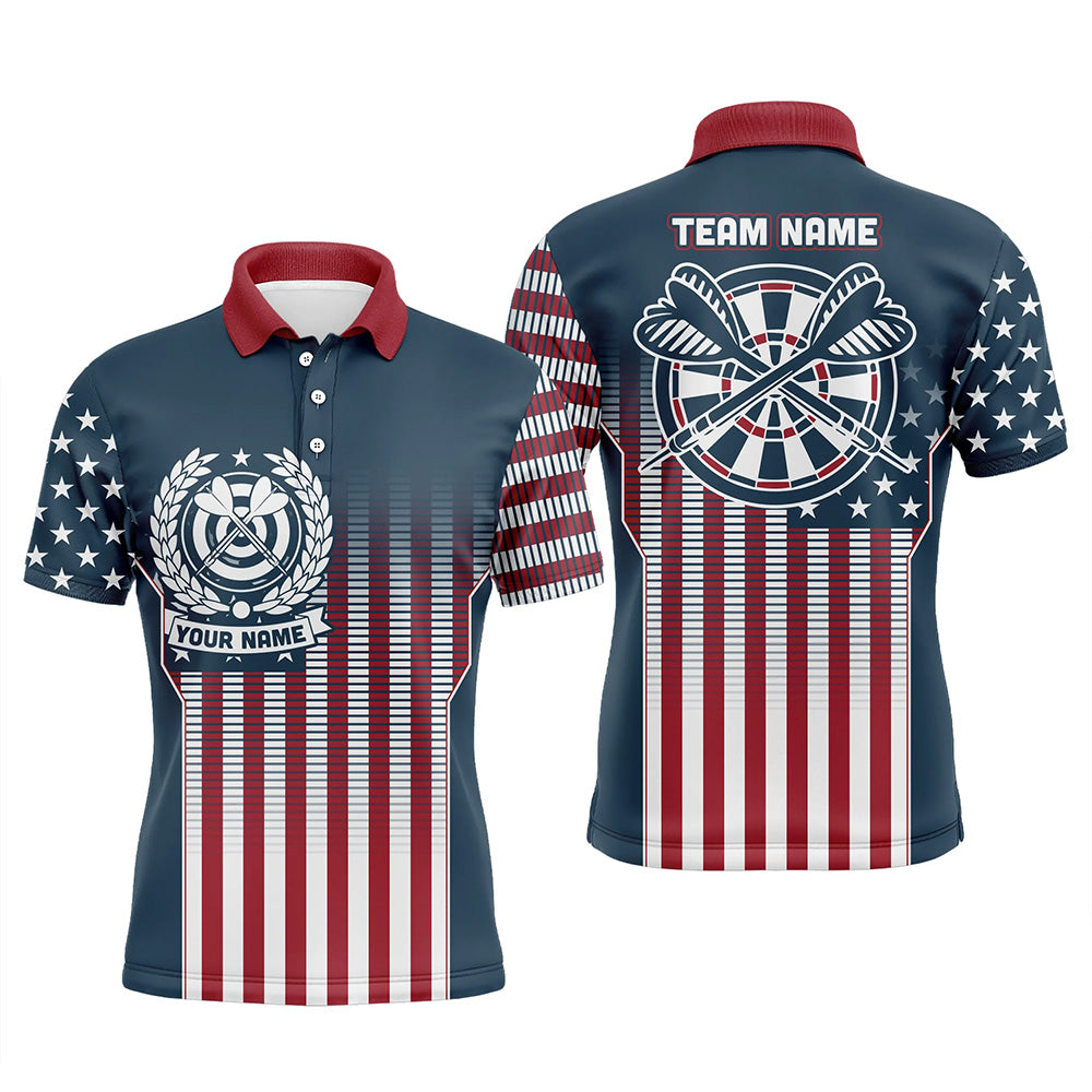 Vintage Gradient American Flag Emblem Darts Quarter-Zip Custom Dart