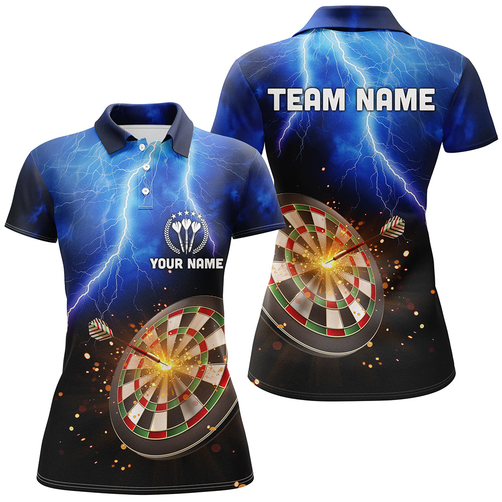 Personalized Thunder Lightning Blue Darts Quarter-zip Custom Dart