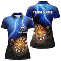 Personalized Thunder Lightning Blue Darts Quarter-zip Custom Dart
