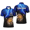 Personalized Thunder Lightning Blue Darts Quarter-zip Custom Dart