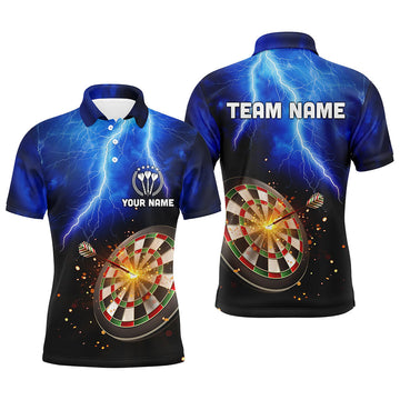 Personalized Thunder Lightning Blue Darts Quarter-zip Custom Dart