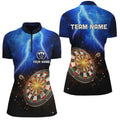 Personalized Thunder Lightning Blue Darts Quarter-zip Custom Dart