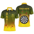 Gradient Green Yellow Fire Flame Darts Custom Darts