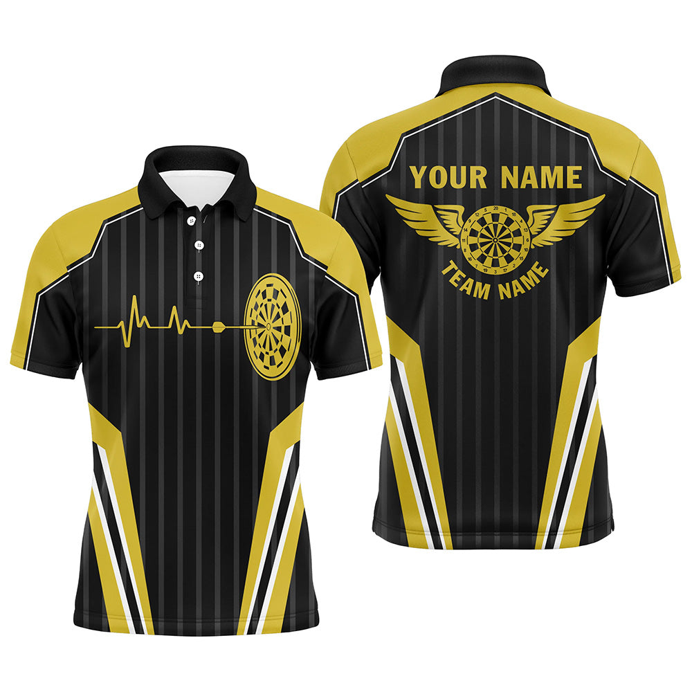 Customized Dart Board Lovers Yellow Heartbeat Darts