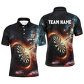 Darts In Galaxy 3D Printed Darts Quarter-Zip Custom Darts Dart