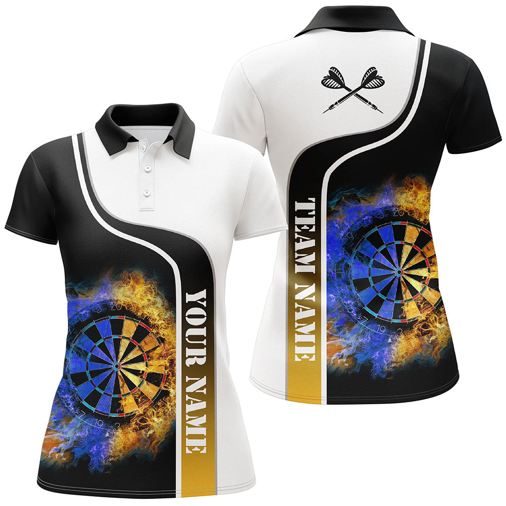 Pesonalized Darts Flame Quarter-Zip Custom Gradient Flame Cool Dart
