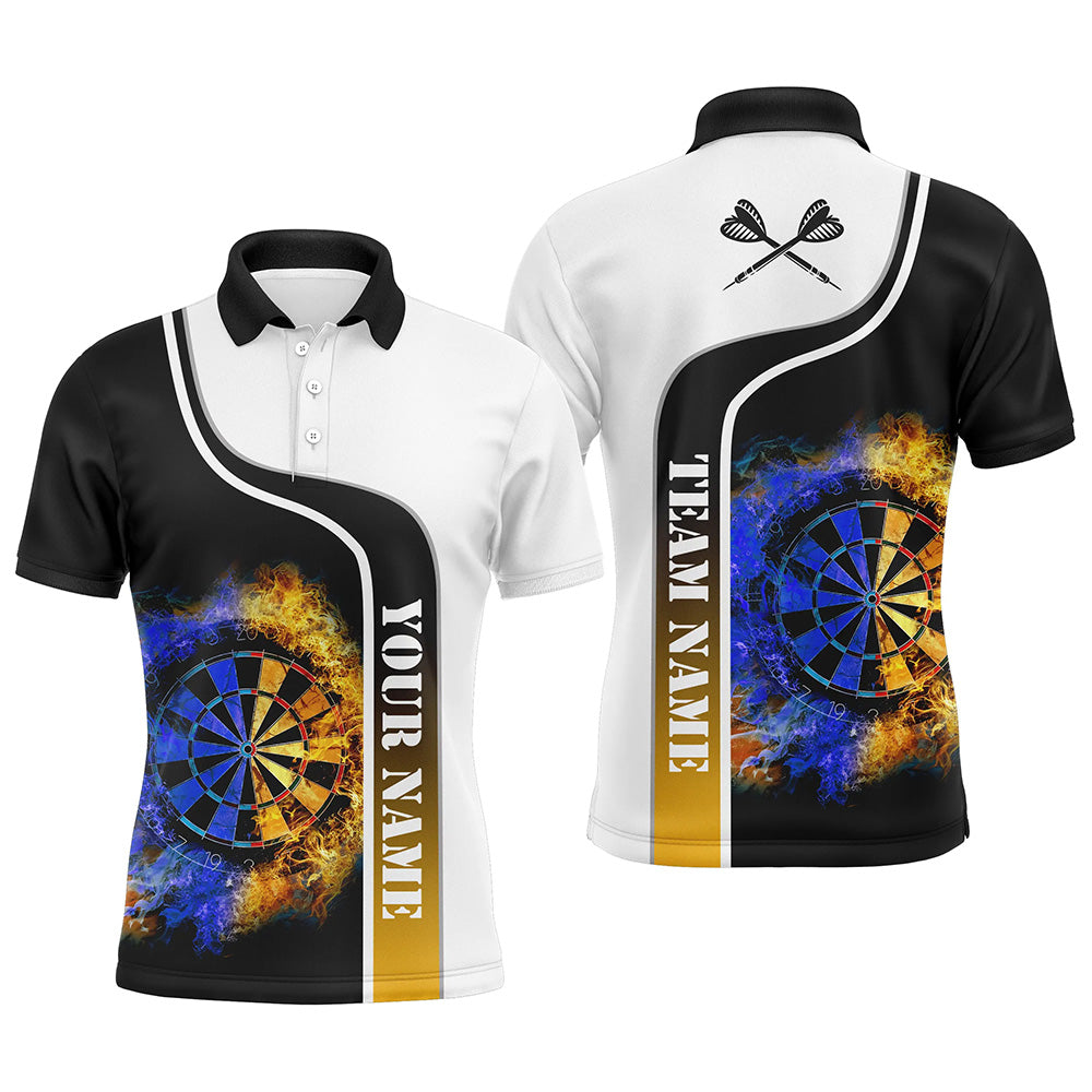 Pesonalized Darts Flame Quarter-Zip Custom Gradient Flame Cool Dart