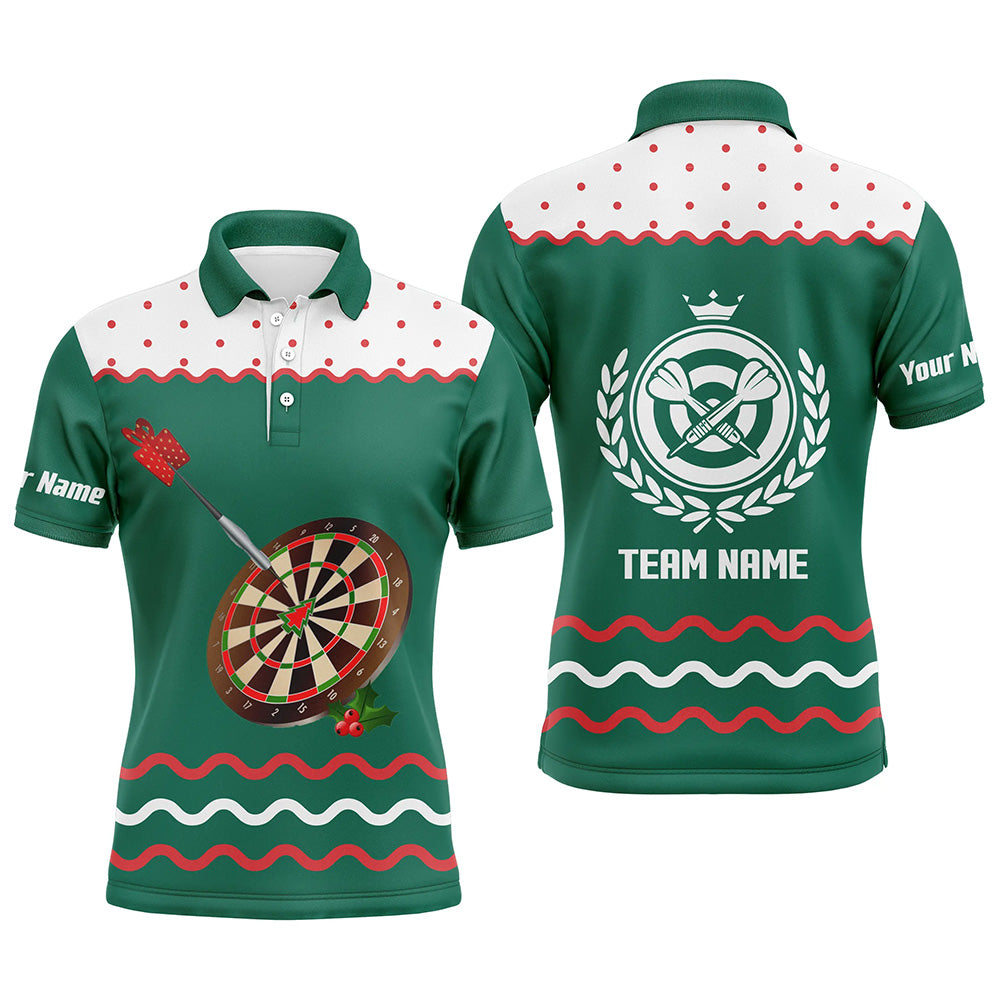 Personalized Darts Christmas Green Quarter-Zip Custom Women Darts Dart
