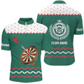 Personalized Darts Christmas Green Quarter-Zip Custom Women Darts Dart