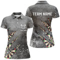 Paint Splash Grey Darts Quarter-Zip Custom Dart Team Dart