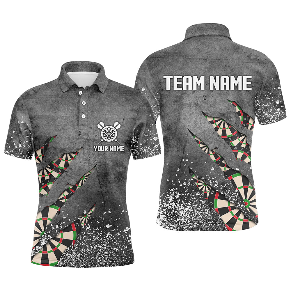 Paint Splash Grey Darts Quarter-Zip Custom Dart Team Dart