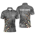 Paint Splash Grey Darts Quarter-Zip Custom Dart Team Dart