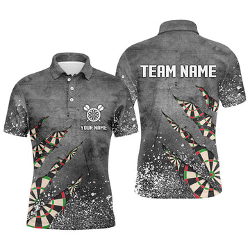 Paint Splash Grey Darts Quarter-Zip Custom Dart Team Dart