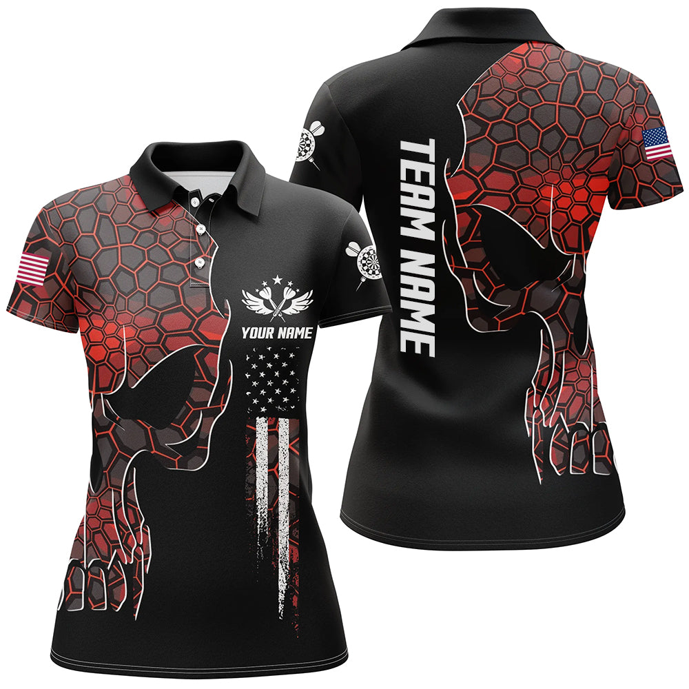 Red Geometric Camo American Flag Skull Darts Patriotic Women Dart