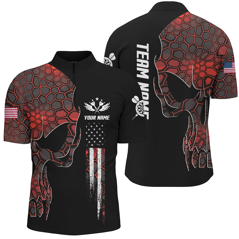 Red Geometric Camo American Flag Skull Darts Patriotic Women Dart