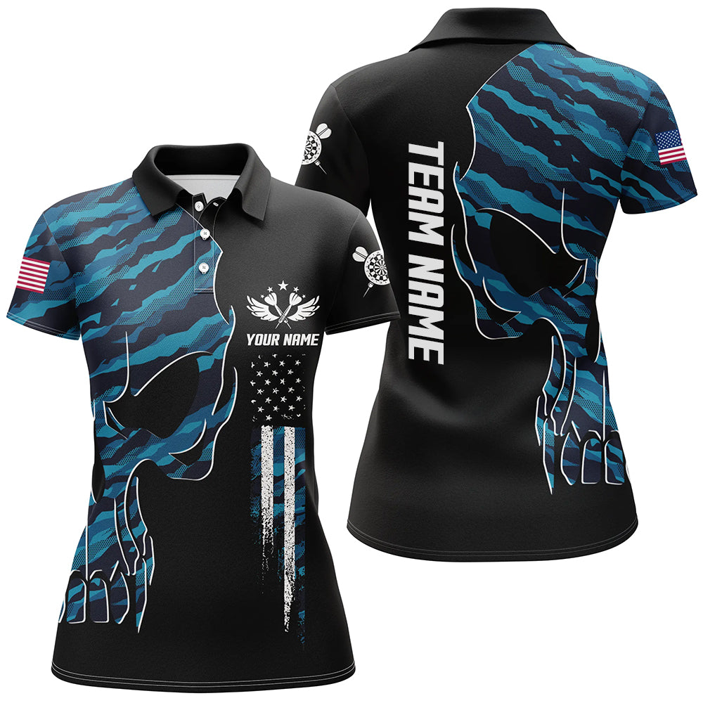 Skull Blue Camouflage American Flag Darts Patriotic Women Dart