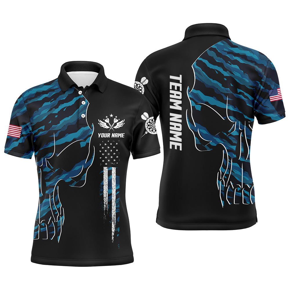 Skull Blue Camouflage American Flag Darts Patriotic Women Dart