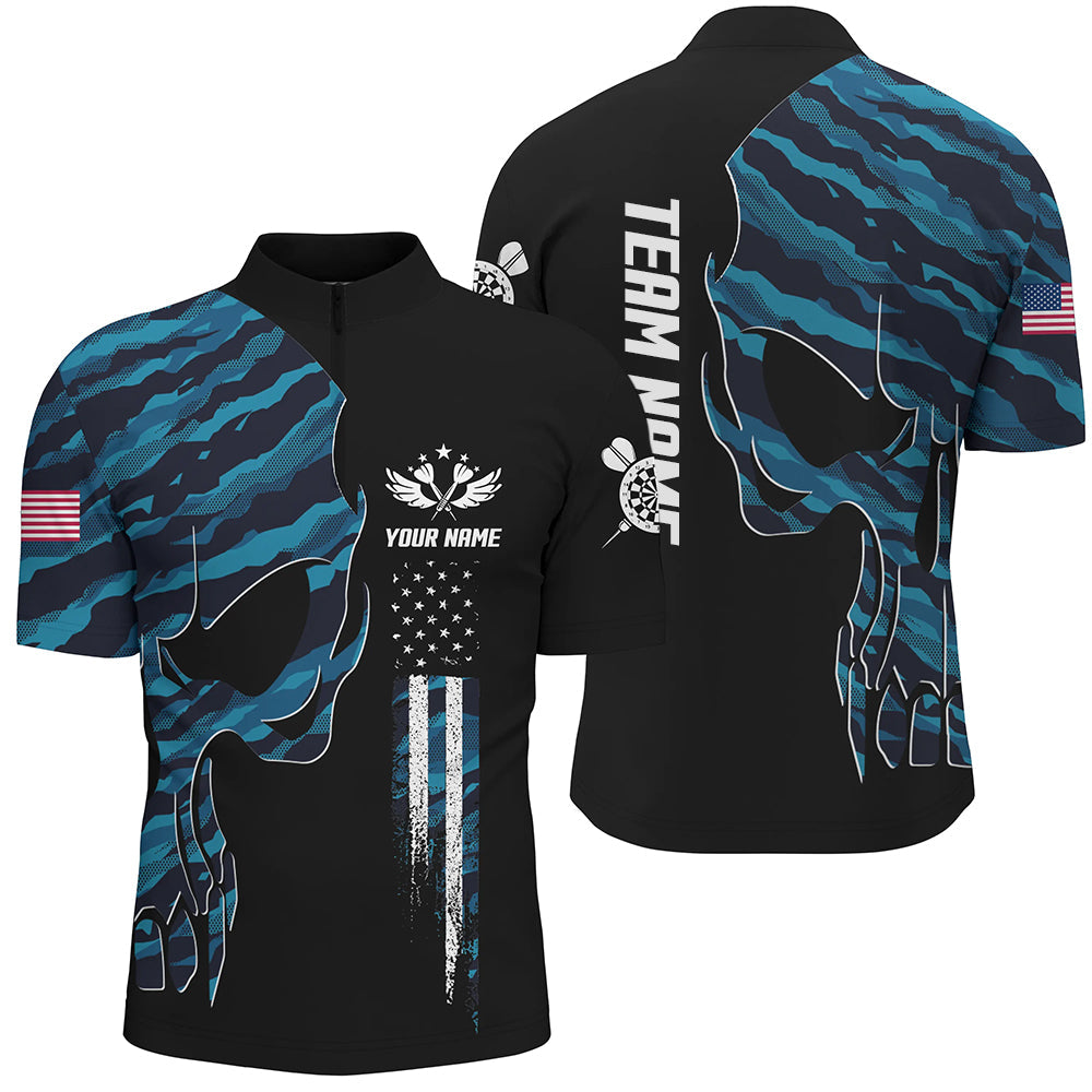 Skull Blue Camouflage American Flag Darts Patriotic Women Dart