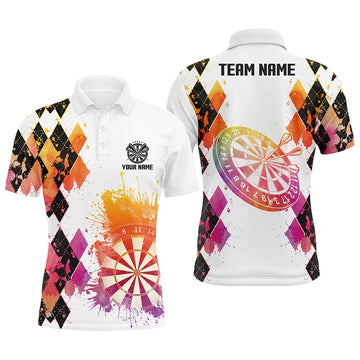 Colorful Watercolor Argyle Pattern Darts Custom Dart