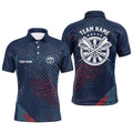 Personalized Red Blue Geometric Pattern Darts Navy Dart