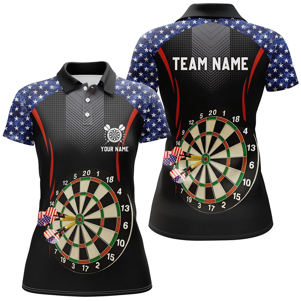 American Flag Darts Quarter-Zip With Name Patriotic Dart Dart