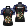 American Flag Darts Quarter-Zip With Name Patriotic Dart Dart
