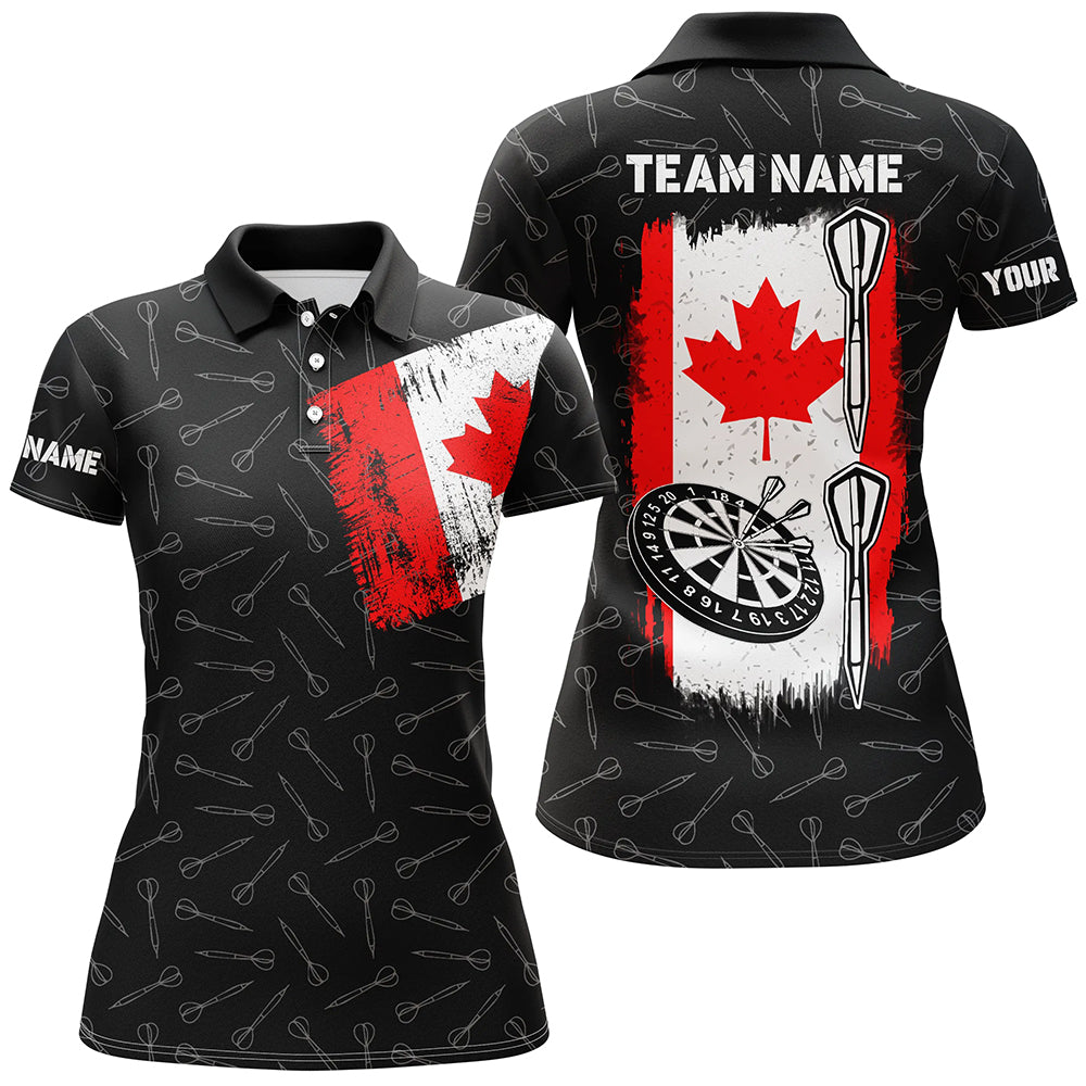 Canada Flag Darts Quarter-Zip Custom Patriotic Dart Dart Team