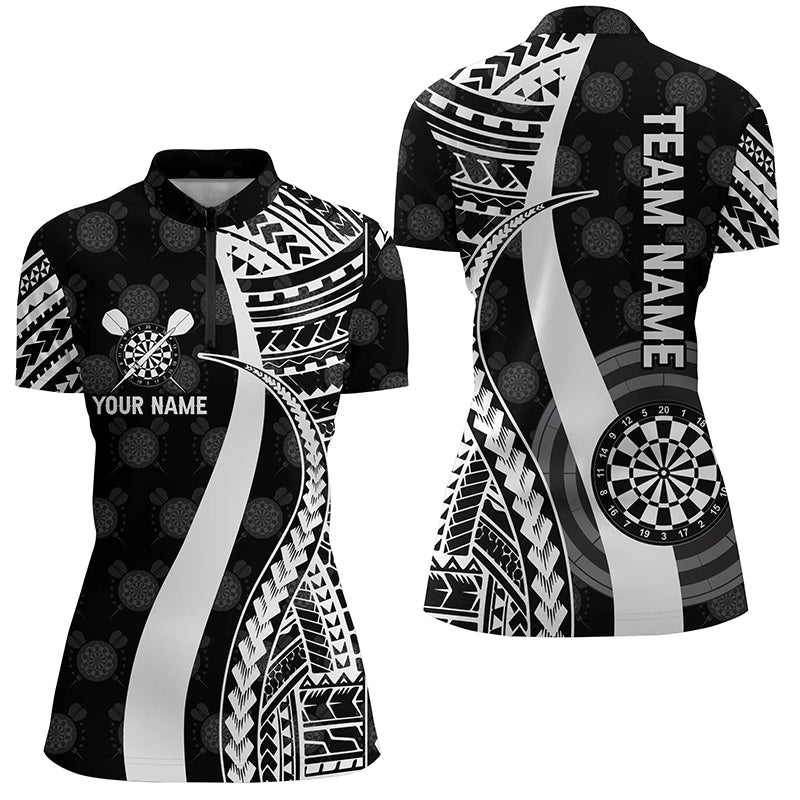 Black White Tribal Personalized Darts Quarter-zip Custom Cool Dart