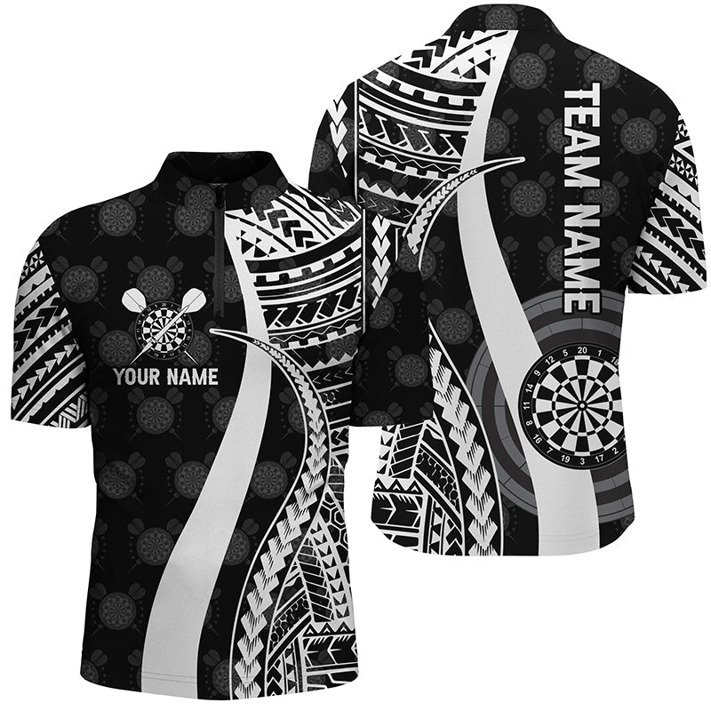 Black White Tribal Personalized Darts Quarter-zip Custom Cool Dart