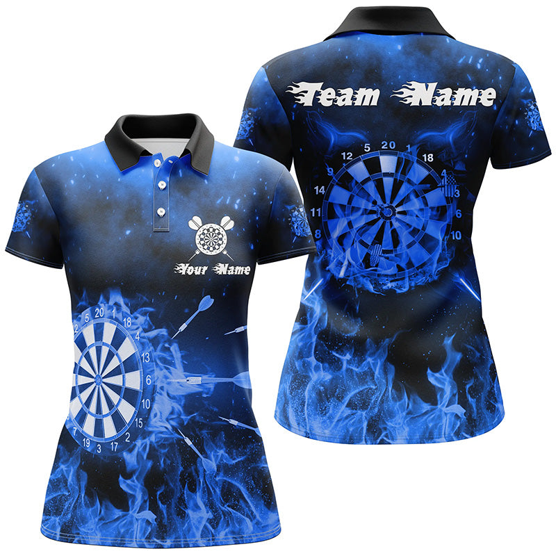 Personalized Darts Blue Fire Flame Custom Dart