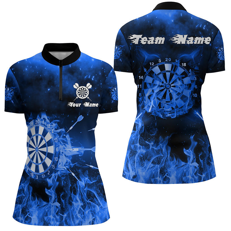 Personalized Darts Blue Fire Flame Custom Dart