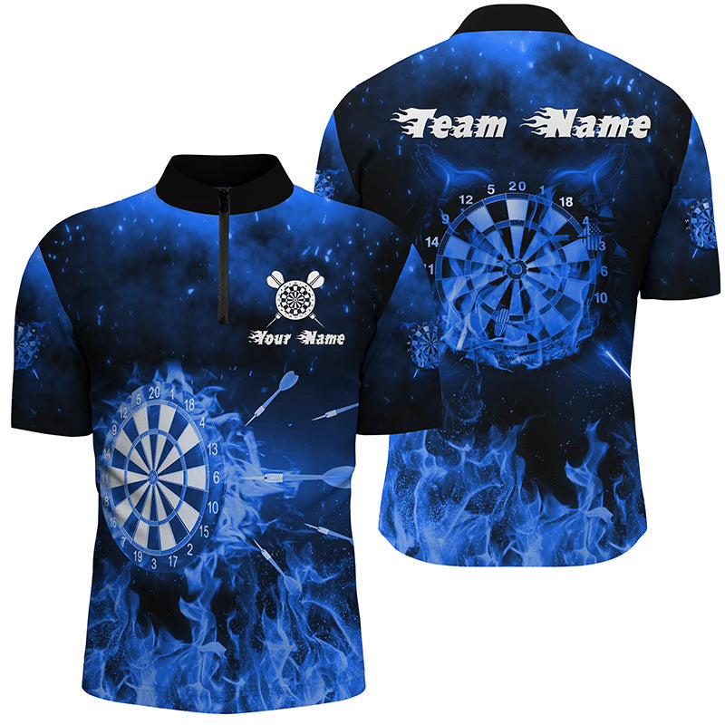 Personalized Darts Blue Fire Flame Custom Dart