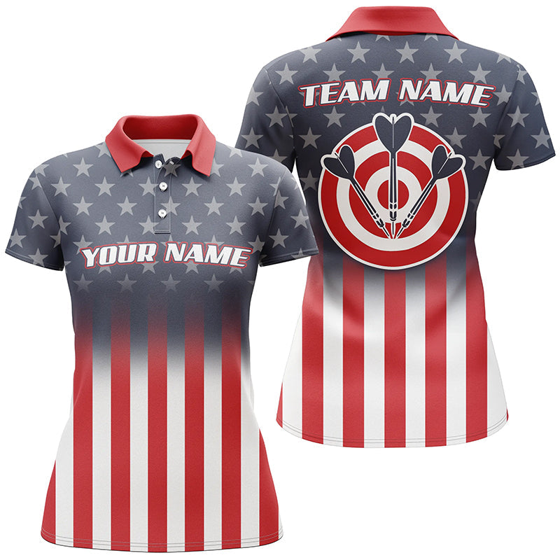 Gradient American Flag Darts Quarter-Zip Custom Patriotic Dart