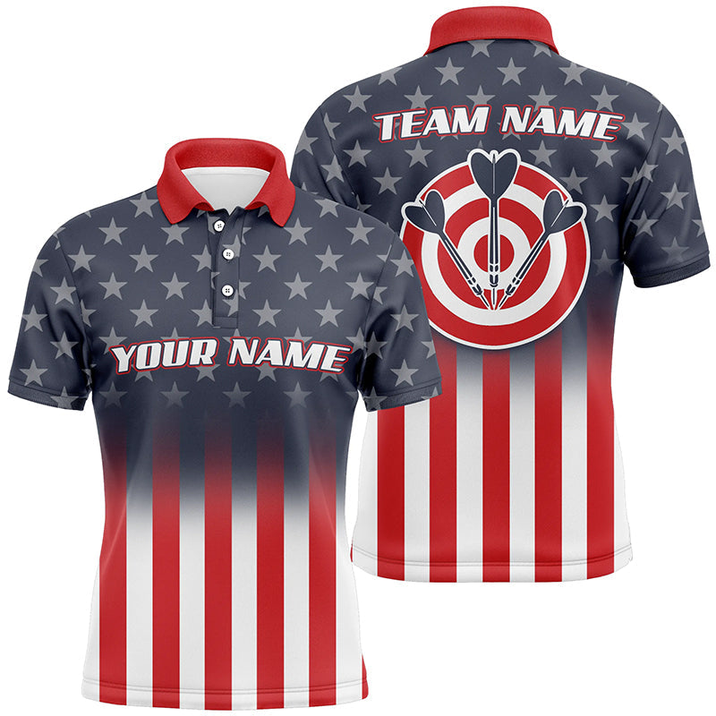 Gradient American Flag Darts Quarter-Zip Custom Patriotic Dart