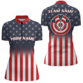 Gradient American Flag Darts Quarter-Zip Custom Patriotic Dart